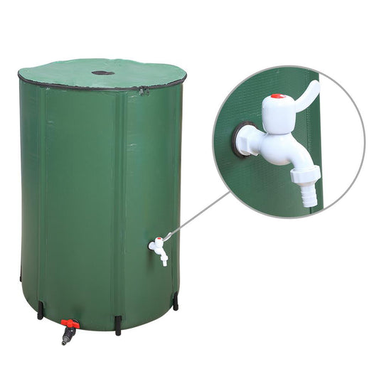 Zimtown 100 Gallon Portable Rain Barrel Farms Water Storage Saver for Patio
